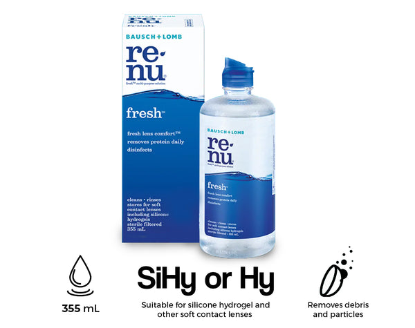 Bausch and Lomb Renu Fresh 355ml Features