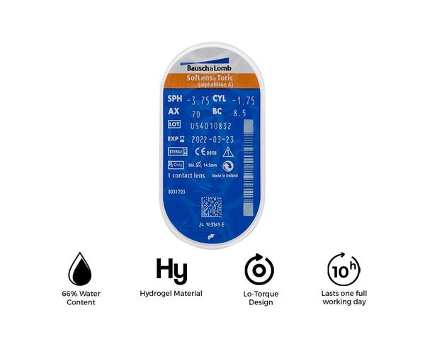 Bausch & Lomb SofLens Toric for Astigmatism 1pk
